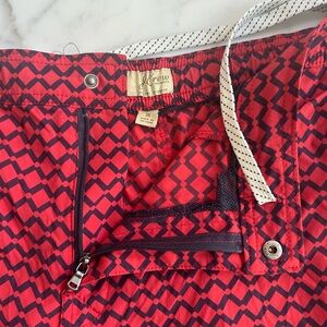 J. Crew Red and Black Patterned Shorts